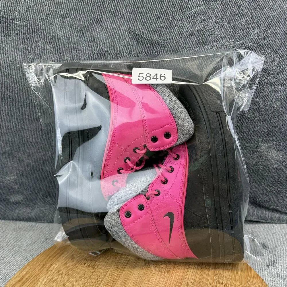 Nike ACG Boots Girls Size 6Y Pink Black Water Resistant Winter Snow 524876-600